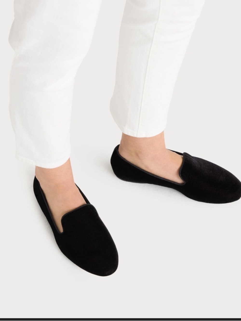 Birdies Black Velvet Slip-On Flats size 7